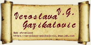 Veroslava Gazikalović vizit kartica
